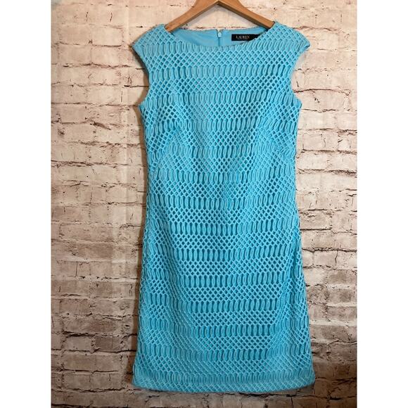 Ralph Lauren Blue Mini Dress - Picture 1 of 15